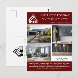 Immobilienunternehmen Burgund Hausinserat Postkarte