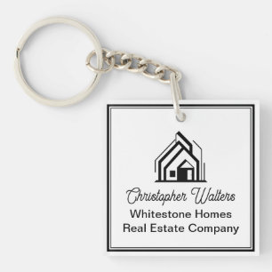 Immobilienunternehmen Individuelles Logo Realtor Schlüsselanhänger