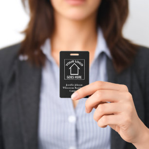 Immobilienunternehmen Logo Schwarz Weiß Makler Ausweis