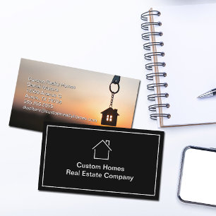 Immobilienunternehmen Sonnenuntergangsfotografie M Visitenkarte
