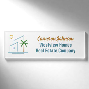Immobilienunternehmen Strand Custom Coastal Realto Namenschild