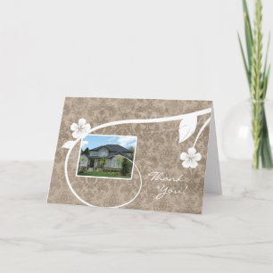 Immobilier Accueil Merci Carte de voeux Beige