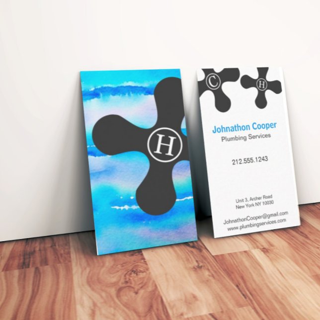 Immobilier Moderne Carte de visite aquarelle (Créateur téléchargé)