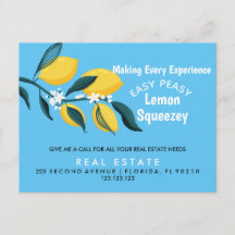 Immobilier Open House Lemon Pop par carte postale