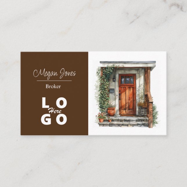 Immobilier, Realtor, Carte de visite courtier (Devant)