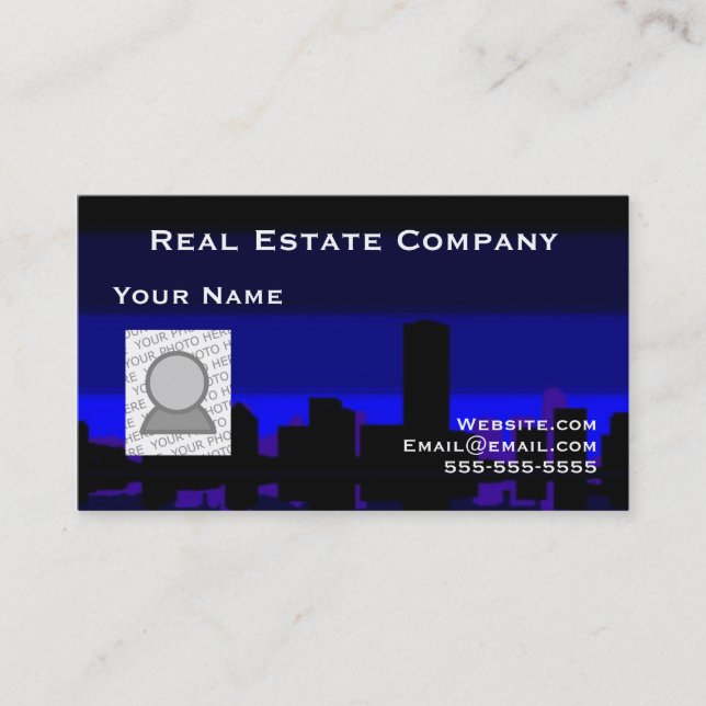 Immobiliers et votre carte de visite de photo (Devant)
