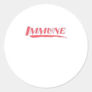 Immune - Corona Virus Awareness Design Runder Aufkleber
