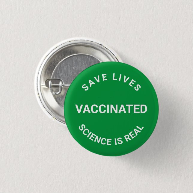 Immunisiert ist die Wissenschaft ein echtes gerett Button (Vorne & Hinten)