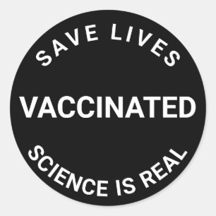 Immunisiert ist die Wissenschaft real, das Leben i Runder Aufkleber