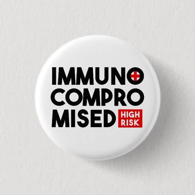Immunokompromittiertes Button mit hohem Risikobewu (Vorderseite)