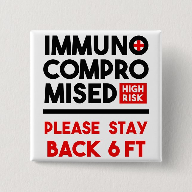 Immunokompromittiertes Button mit hohem Risikobewu (Vorderseite)