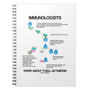 Immunologen kennen die T-Zell-Aktivierung Notizblock