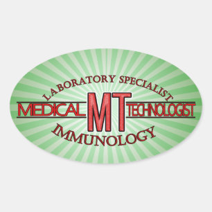IMMUNOLOGIESPEZIALIST MT MEDIZINTECHNOLOGIST OVALER AUFKLEBER