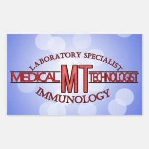 IMMUNOLOGIESPEZIALIST MT MEDIZINTECHNOLOGIST RECHTECKIGER AUFKLEBER