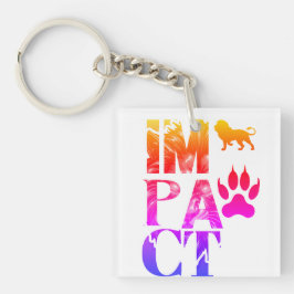 Impact Lion Design - Bold Wildlife Art Schlüsselanhänger