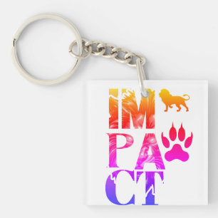 Impact Lion Design - Bold Wildlife Art Schlüsselanhänger