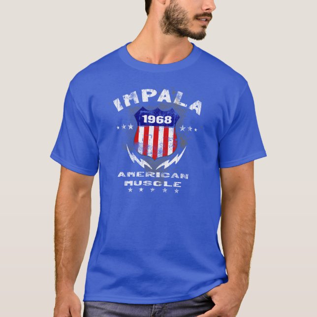 Impala-amerikanischer Muskel 1968 v3 T-Shirt (Vorderseite)