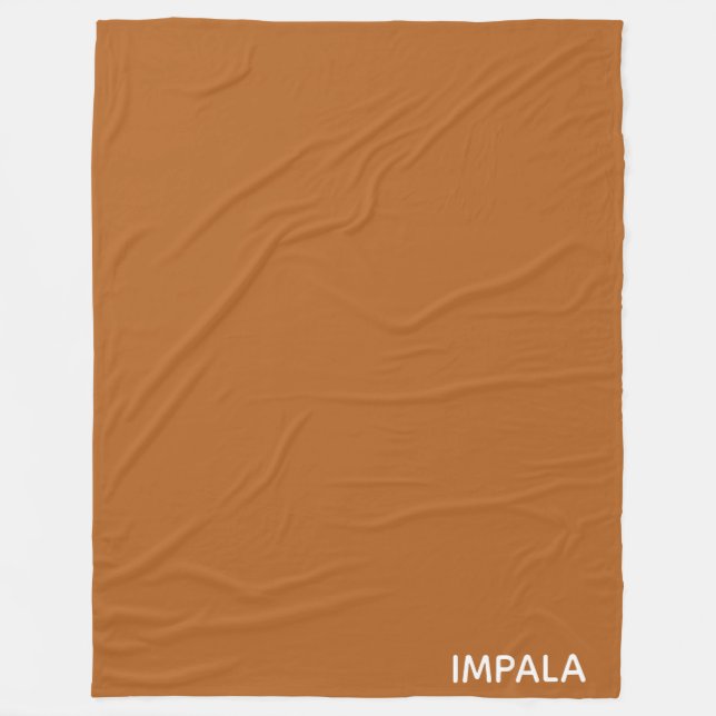 Impala braune Farbe Fleecedecke (Vorderseite)