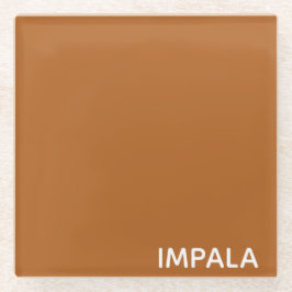 Impala braune Farbe Glasuntersetzer