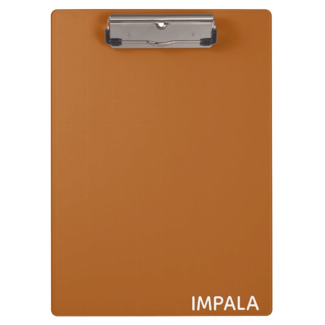 Impala braune Farbe Klemmbrett (Vorderseite)