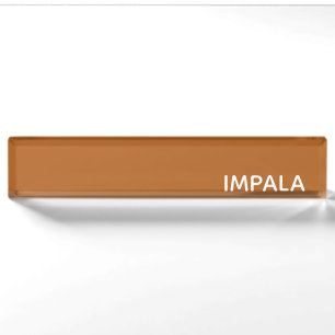Impala braune Farbe Namensplakette