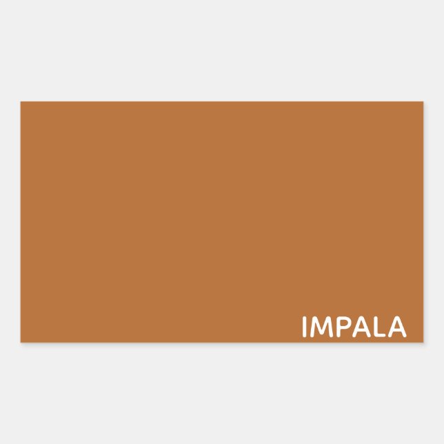 Impala braune Farbe Rechteckiger Aufkleber (Vorderseite)