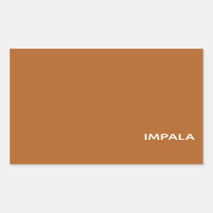 Impala braune Farbe Rechteckiger Aufkleber