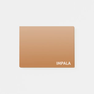 Impala-Braunfarbname Post-it Klebezettel
