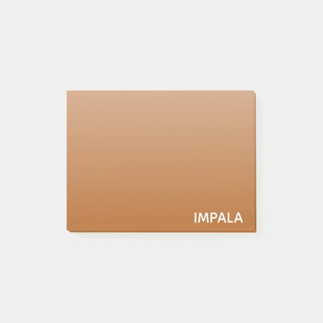 Impala-Braunfarbname Post-it Klebezettel (Vorderseite)