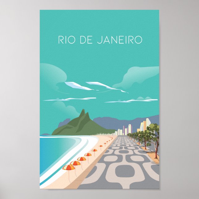 Impanema Rio de Janeiro Brésil poster voyage (Devant)