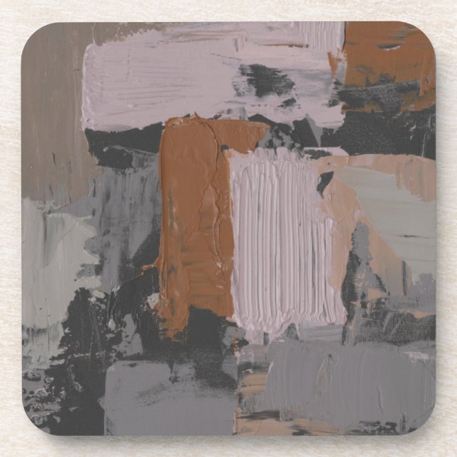 Impasto Abstrakt I Getränkeuntersetzer (Vorderseite)