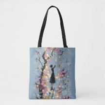 Impasto-Blumenmädchen, das nach Lichtinspiration g