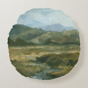 Impasto Landschaft III Rundes Kissen