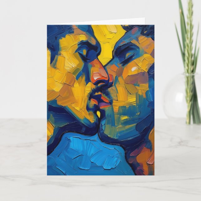 Impasto-Passion Umarmen Karte (Vorderseite)