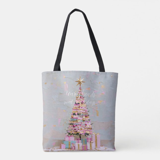 Impasto Rosa Weihnachtsbaum Tasche (Rückseite)