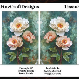 Impasto Textured Peony Style Blooms DV4B Decoupage Seidenpapier
