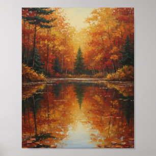 Impasto-Wald-Landschaftsbild Poster