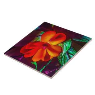 Impatiens-Blume Fliese