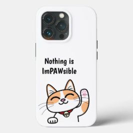 ImPAWsible Niedlich Cat iPhone Case