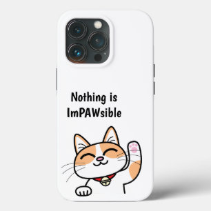 ImPAWsible Niedlich Cat iPhone Case