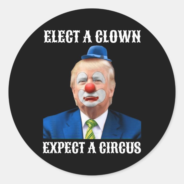 Impeach AntiTrump wählen einen Clown erwarten eine Runder Aufkleber (Vorderseite)