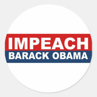 Impeach Barack Obama Runder Aufkleber