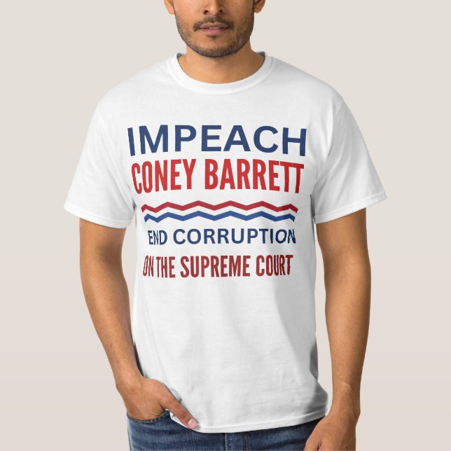 Impeach Coney Barrett Oberster Gerichtshof Korrupt T-Shirt (Vorderseite)