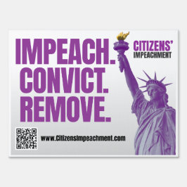 Impeach Convict Remove Yard Sign Gartenschild