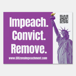 Impeach Convict Remove Yard Sign Gartenschild