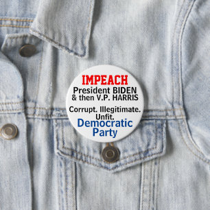 Impeach Democrats Biden Harris Button