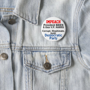 Impeach Demokraten Biden Harris NAMEN BEARBEITEN Button
