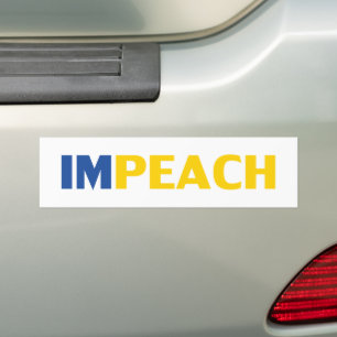 Impeach Him Now, #impeachhim, Schwarz-weißer Stoßf Autoaufkleber