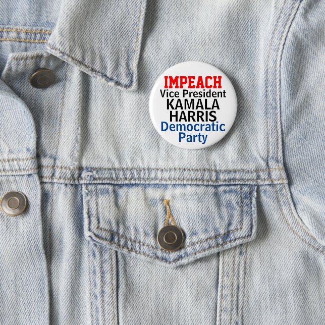 Impeach Kamala Harris Democratic Party Button (Beispiel)