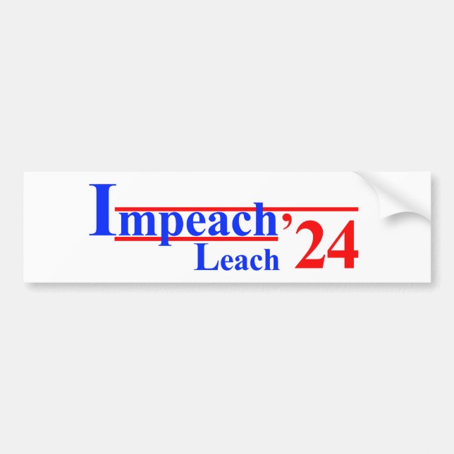Impeach Leach '24 Autoaufkleber (Vorne)
